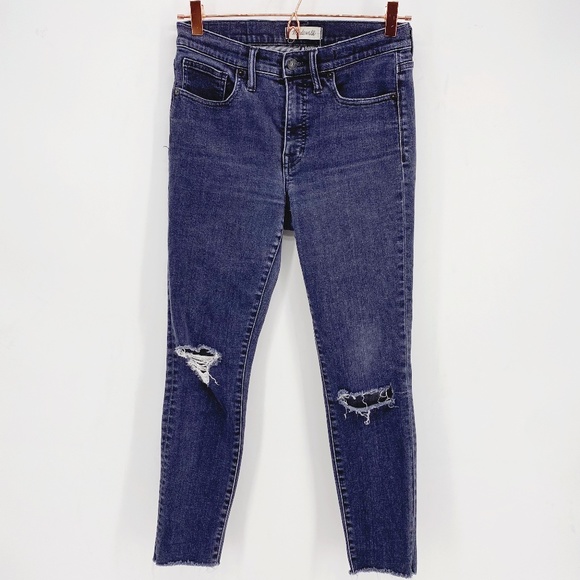 Madewell Denim - Madewell 9" High Rise Skinny Crop Fray Jeans